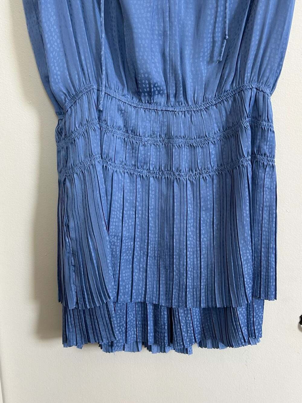 Current Air Los Angeles Pleated Mini Dress Size S Blue - Picture 3 of 6